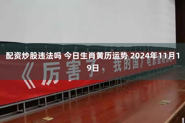 配资炒股违法吗 今日生肖黄历运势 2024年11月19日