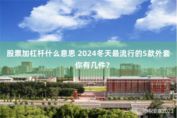 股票加杠杆什么意思 2024冬天最流行的5款外套，你有几件？